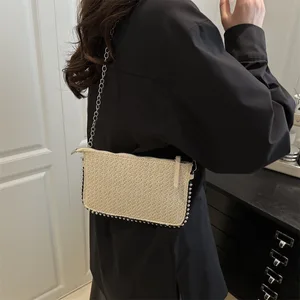 Fashion Crossbody Bag PU Leather Shoulder Side Bags for Women Mobile Phone Purses Chain Clutch Bags Ladies Luxury Handbag