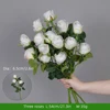 3 fiori rose bruciate/bianche