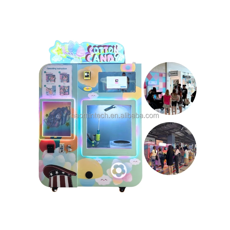 Intelligent Vending Automatic Floss Flower Machine Automatic Cotton Candy Machine Commercial Use