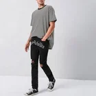 Jeans Mens Jeans Pants 2021 Good Selling High Quality Fashion Men Letter Patched Cotton Denim Pants Pantalones-jeans Worldwide Graphic Skinny Jeans