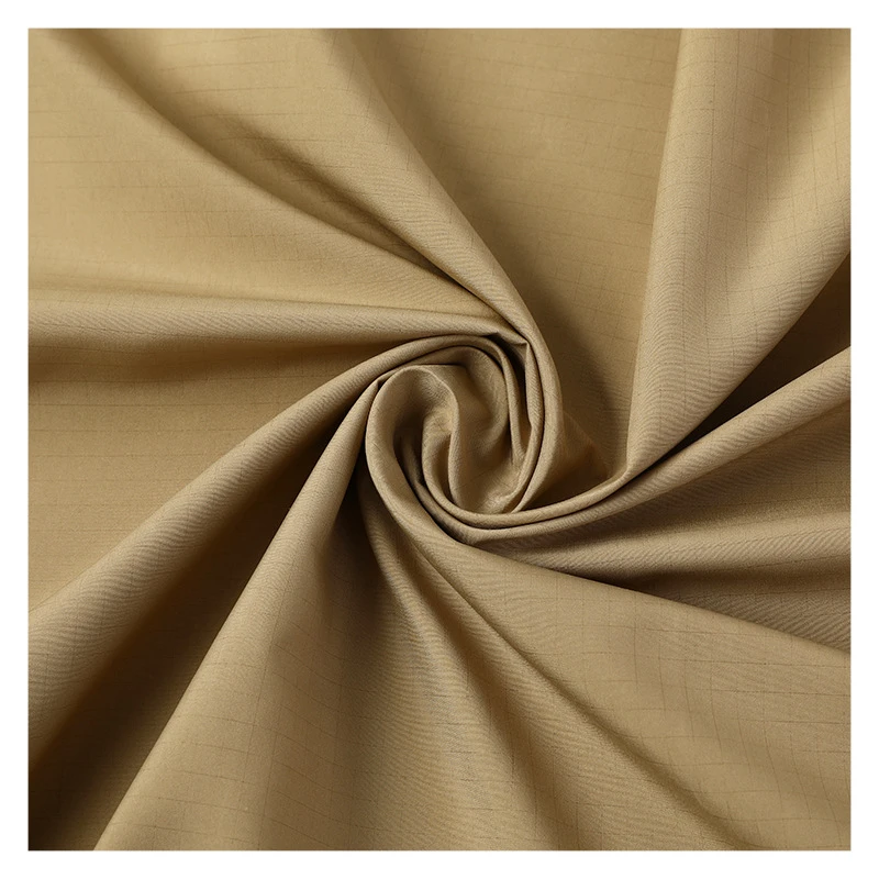 Tissu pongé imperméable 100% Polyester 0.4rib-stop pour doudoune, vêtements de sport