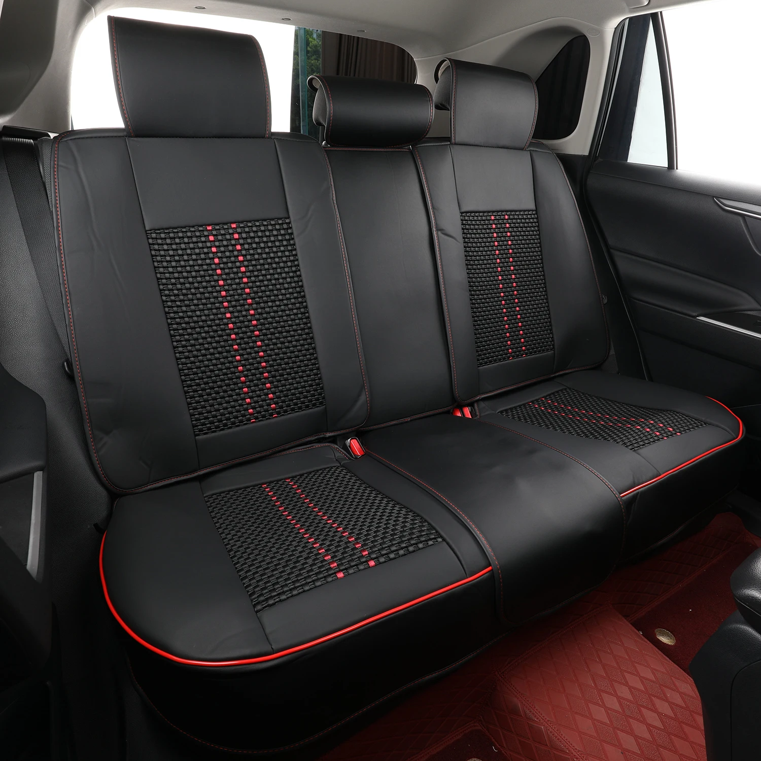 EKR Amazon Popular  Universal Size Seat Cover PU Leather Material Full Set Universal Fit Most Car Seat Cover