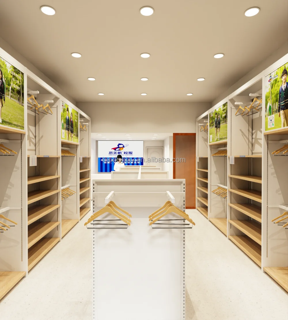 Custom Uniqlo Metal Clothes Display Stands Clothing Rack For Clothes