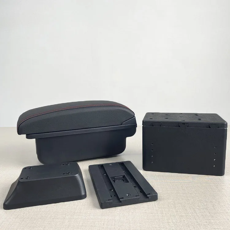 product universal split type car arm rest center console storage box adjustable armrest box with cup holder usb-7