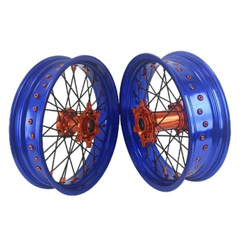 High Performance Supermoto wheels set for YAMAHA YZ 125 250  YZF 250 450 High quality 7075 Aluminum alloy Motorcycle Wheels
