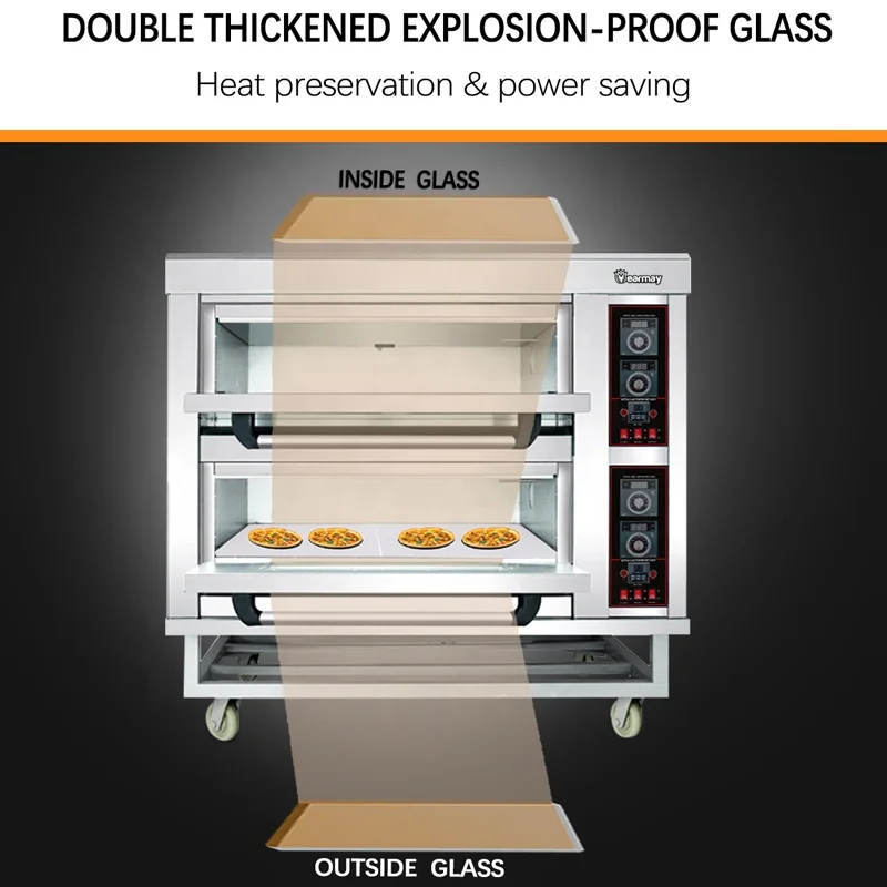 Ultra Good Electric Machine Cheap No Conveyor Belt Pizza Deck Oven Cooking Pizza and Bread Professional Baking Ovens Bake Tray - Image 6