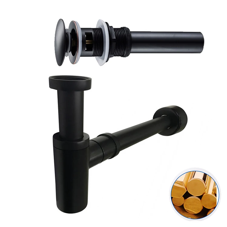 Brass Personalized Customization  Push Down Pop up Sink Drain Drainer