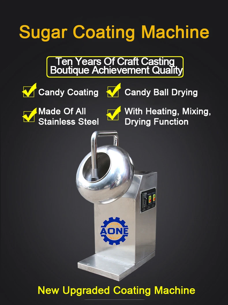 AONE Mini Snack & Peanut Coating Machine-Easy to Operate 110V/220V 1 ...
