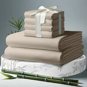 OEKO- TEX Smooth Soft Luxury Home 100% Original Bamboo Duvet Cover  4pcs 100% Bamboo Bedding Sheet Set