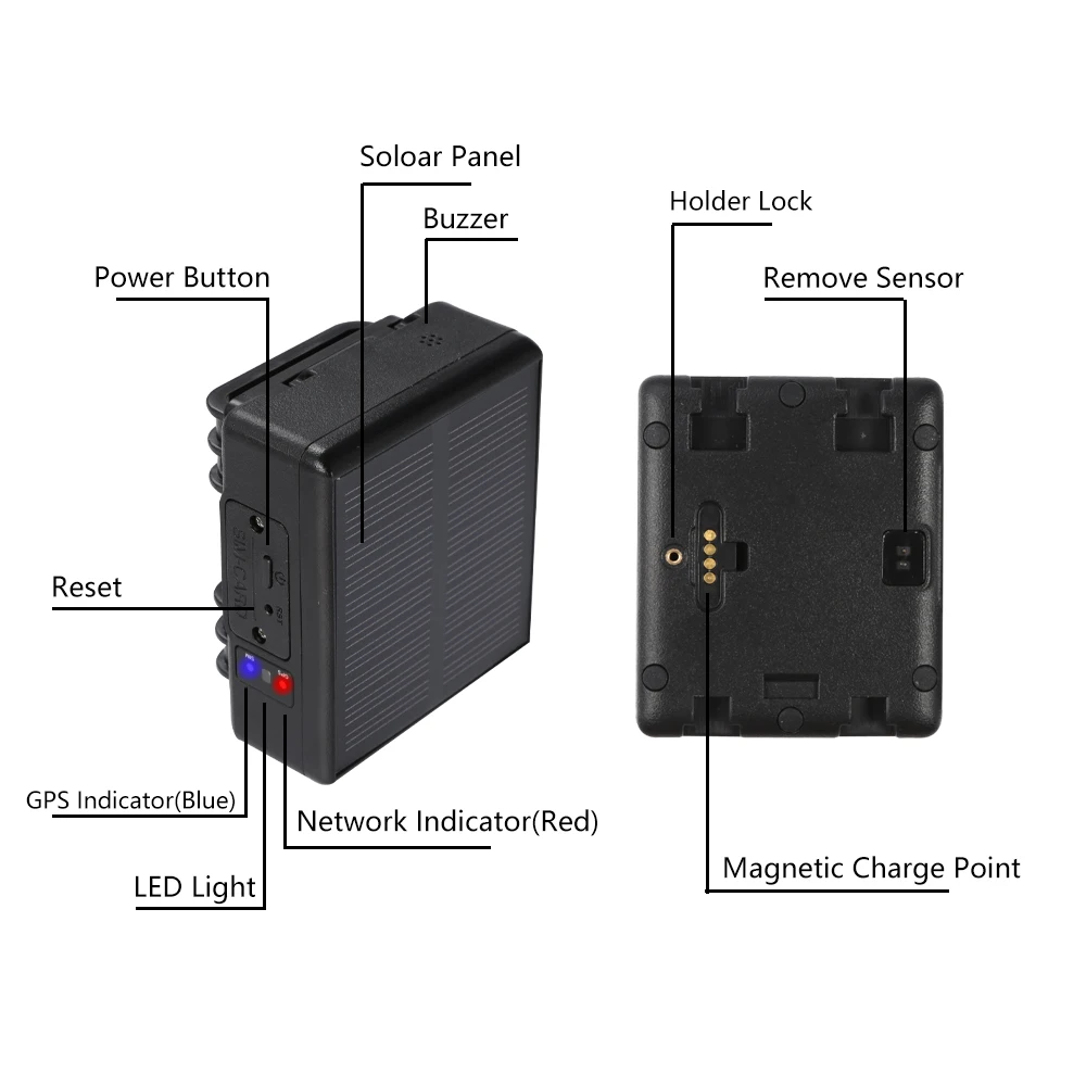 4G Waterproof Mini Solar Tracker Sheep Animal GPS Tracker Tracking Device for Cows Cattle Horse