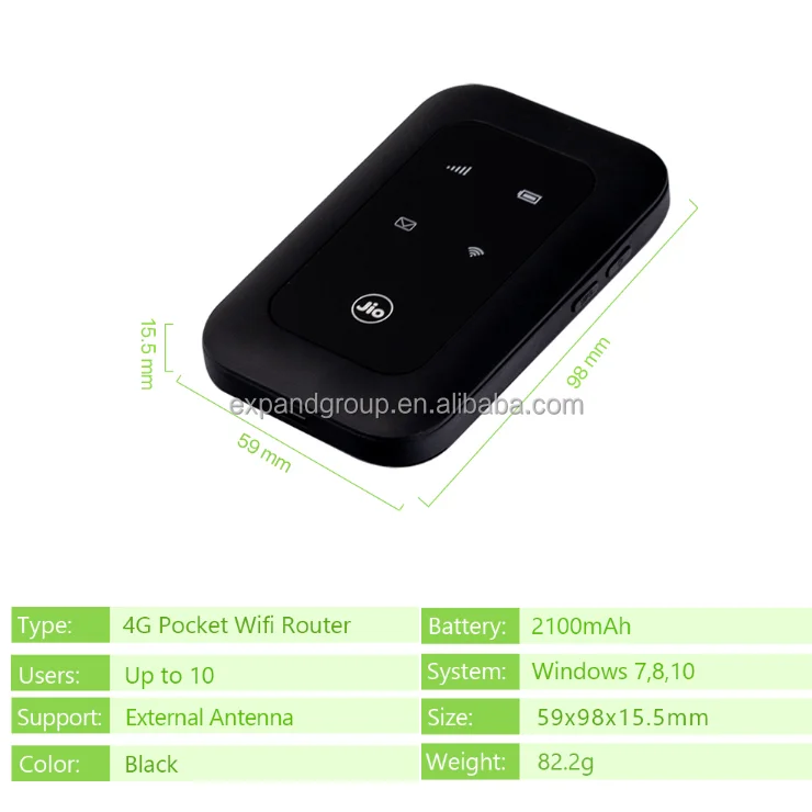 Unlock 4g 150mbps Jiofi Jio Jmr591 4g Lte Wifi Router With Sim Card