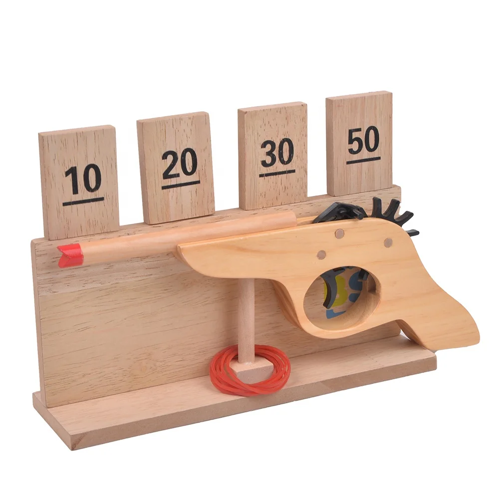 Игрушечный пистолет детская игра для стрельбы в помещении деревянная доска оптовая продажа с завода деревянный детский игр на открытом воздухе