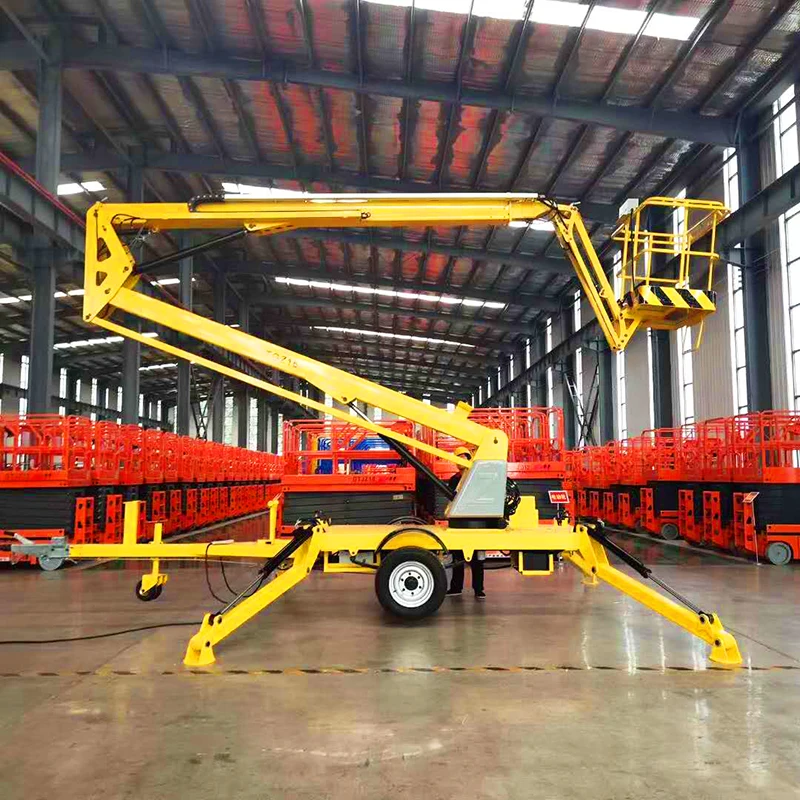 Telescopic Towable Articulated Boom Lift Tow Behind Design High