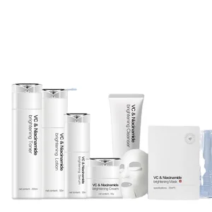 Whitening Skin Care Set for Adults Niacinamide-enriched Face Cream Improves Radiance Glow for Women Unisex Korean Skincare Sets