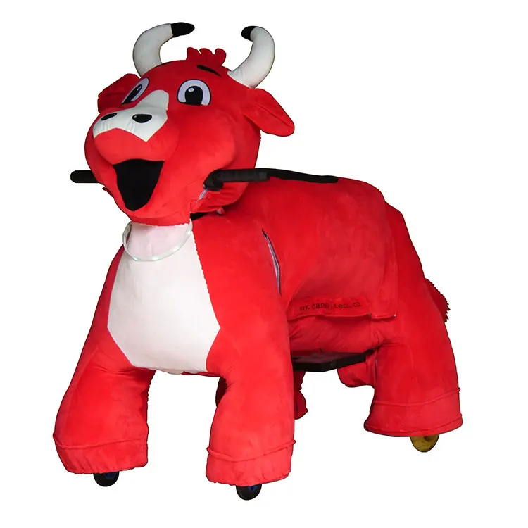 Wholesale Plush Electric Animal Toy Ride on Bull Toys for Amusement Park