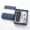 Navy blue lock coffee cup electric massage comb two-piece set