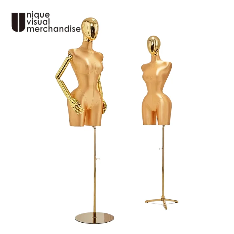 Plastic Female Torso Dummy - Adjustable Dressmaker Mannequin