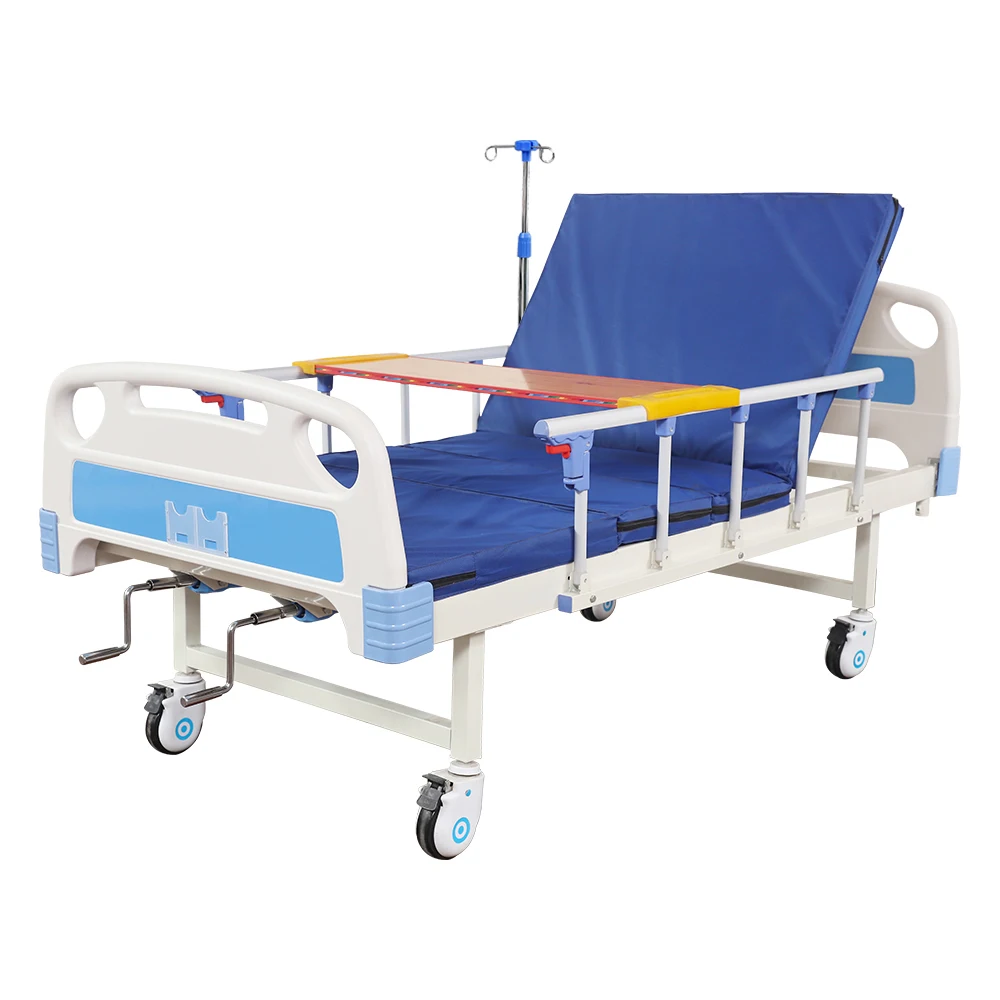 Stainless Steel Modern Hanging Rail Double Shake Bed-Semi-Enclosed Child Guard Manual Nursing Equipment Hospital School Hotel 2