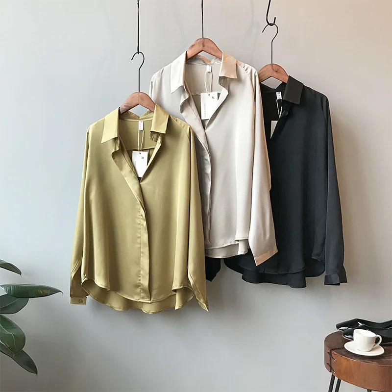 camisa seda mujer