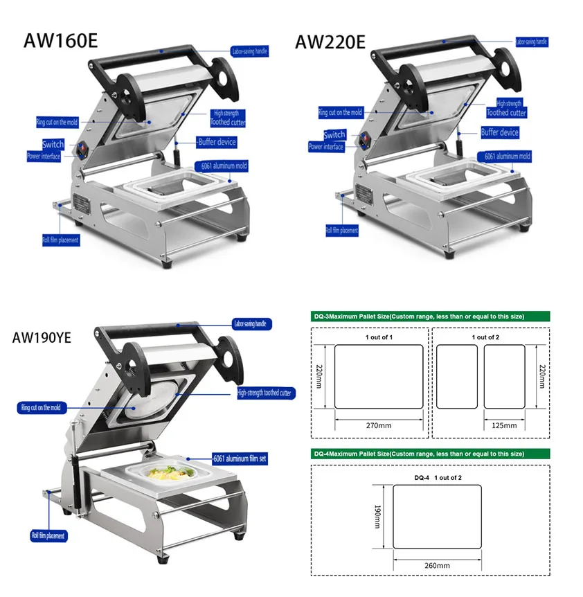 Manual Lunch Box Food Tray Sealing Packing Machine Tray Sealer - Buy ...