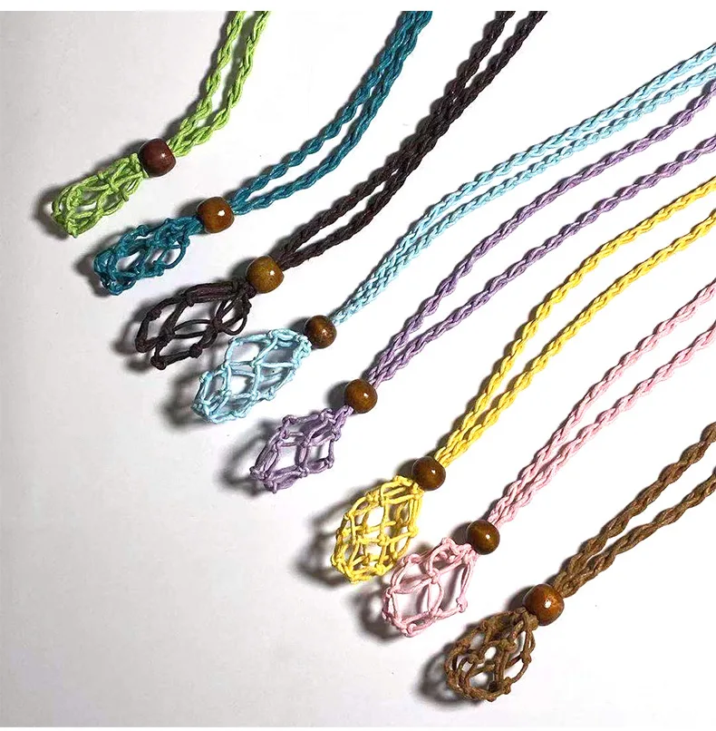 Crochet Crystal Holder Necklace