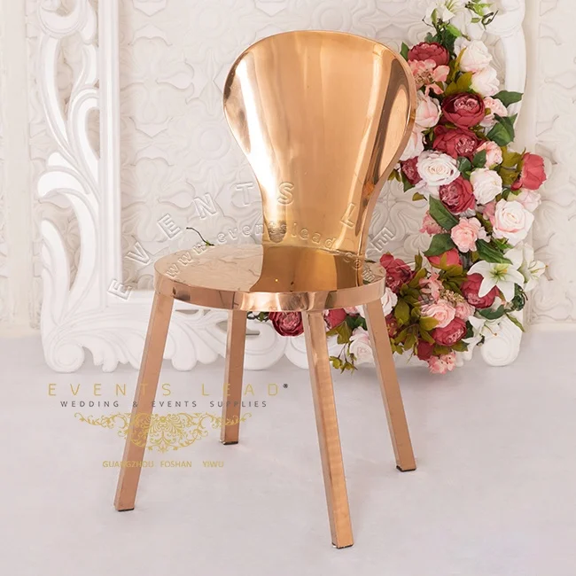 rose gold shell chair