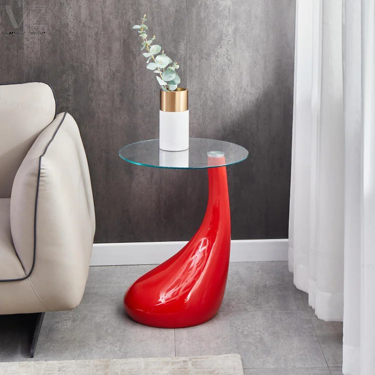 Scandinavian Contemporary Small Coffee Table Modern Fancy Small Home Side Table for Living Room