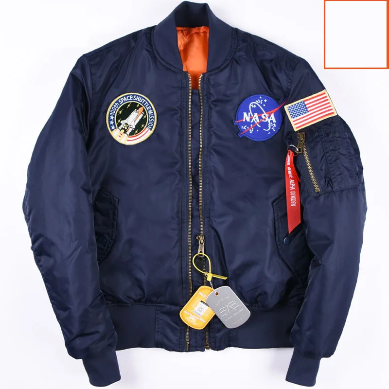nasa blue bomber jacket