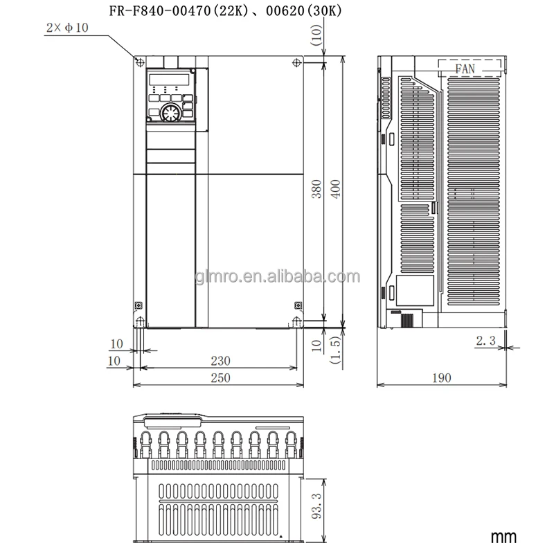 Mitsubishi VFD Ac Frequency Inverter Three Phase FR-F840-00380-2-60 FR-F840-00310-2-60 6