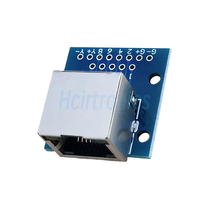 RJ45 Ethernet Port Adapter Board with LED RJ45 Female Connector to DIP ...