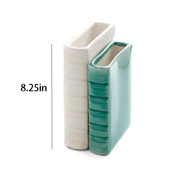 Custom Ceramic Book Flower Vase Book Vase Decorative Colorful Book