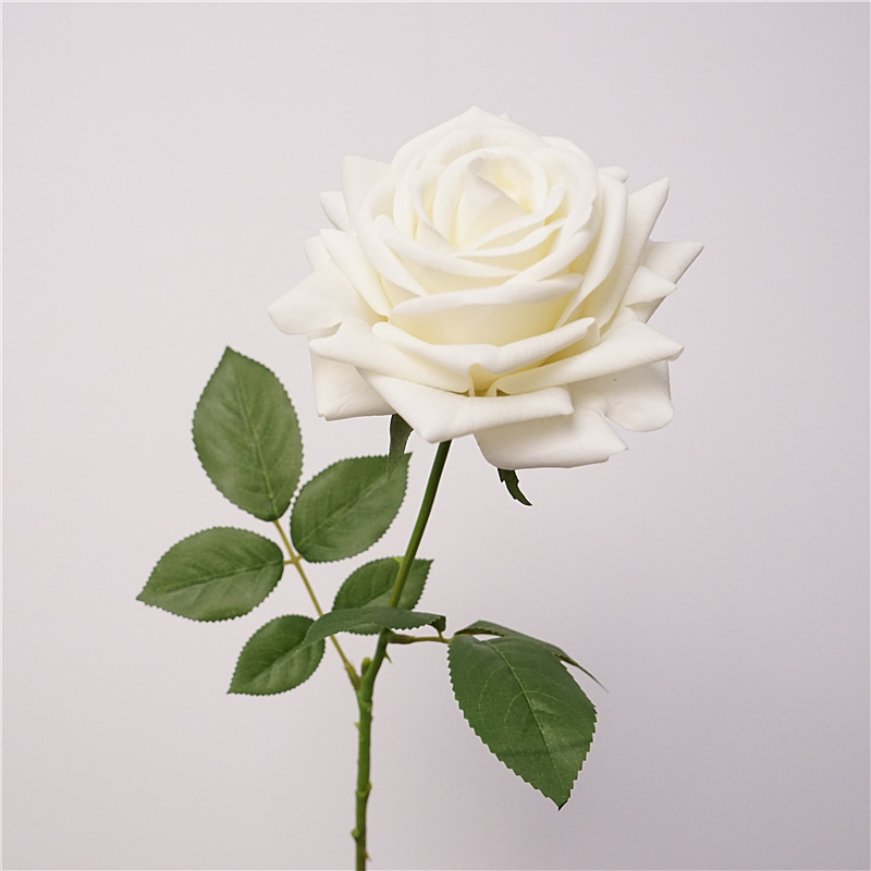New Arrival Wedding Flower Decor Artificial Turkish Rose Flower Real Touch Roses High Quality Autumn Pink Latex Rose Medium Size