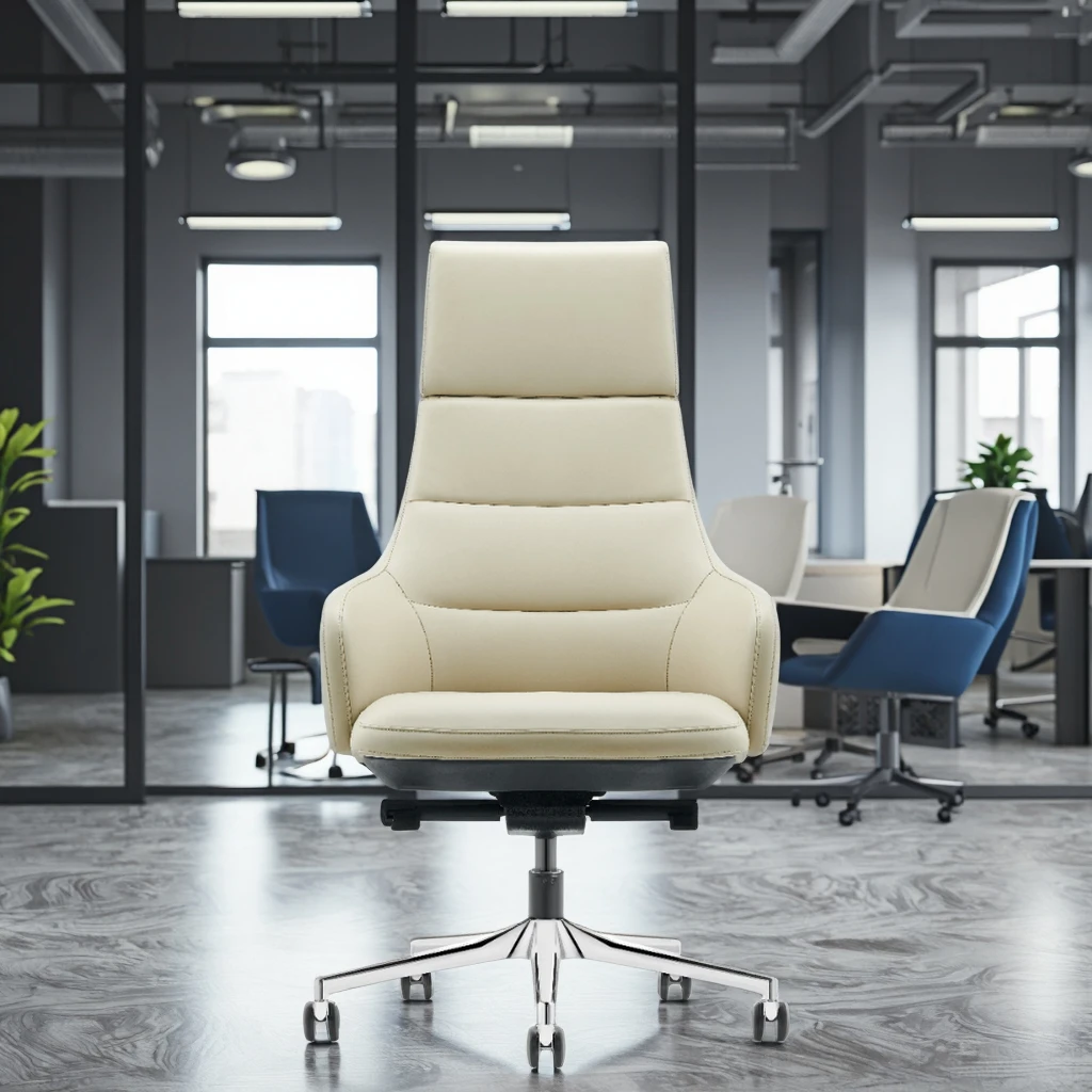 Premium Ergonomic Executive Leather Office Chair with Fixed Armrest Bifma Certified 2