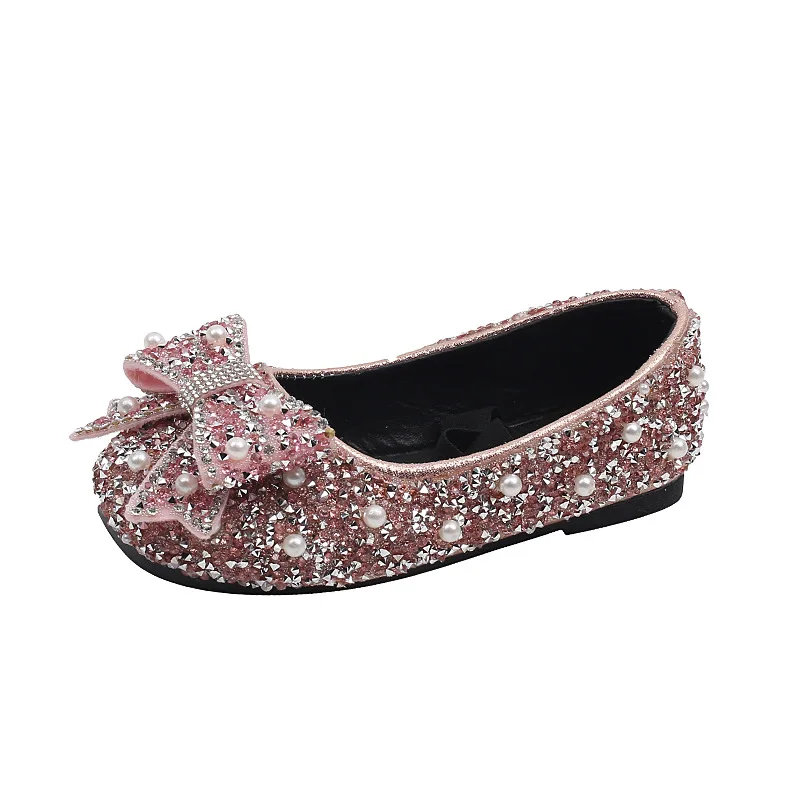 2025 Fall New Baby Girls' Princess Diamond Single Shoe