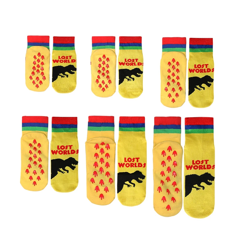 KTS160 OEM Custom Logo Adult Men Women Chidren Kid Anti-Slip Sky Zone Indoor Playground Non Slip Jump Pvc Trampoline Grip Socks