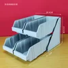 Gray four-compartment combination shelf