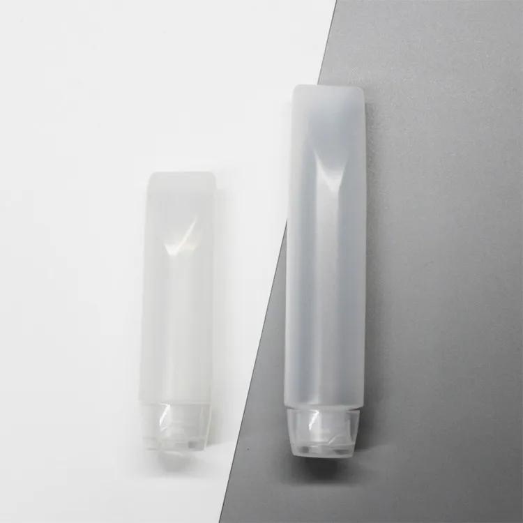 30ml 50ml Cheap Transparent Frosted PE Squeeze Tube Flip Cap for Shampoo Cosmetic Small Plastic Soft Bottles for Travel Set