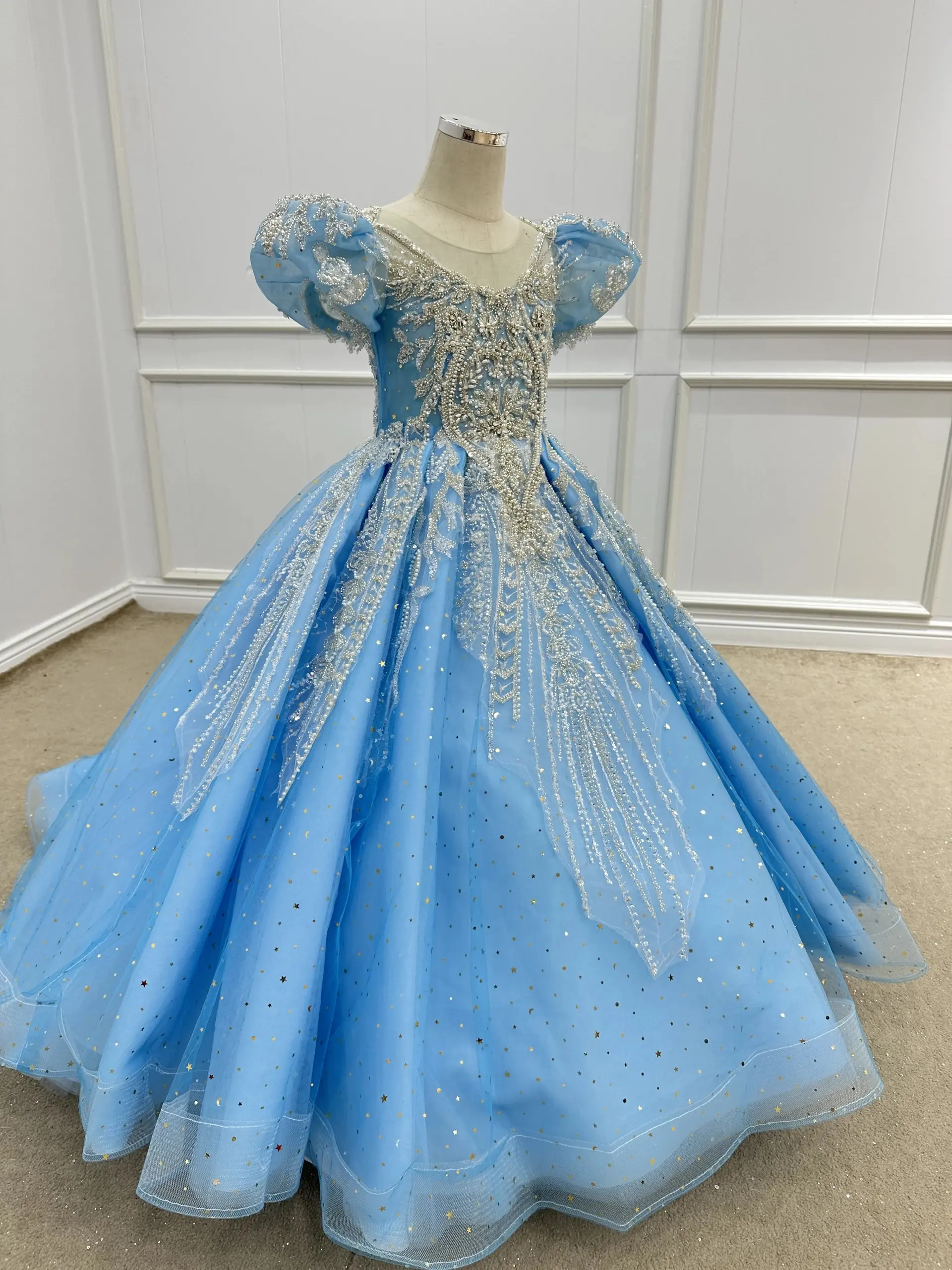 QUEENS Gown Starlight Princess Dress with Beaded Crystals - Main Image