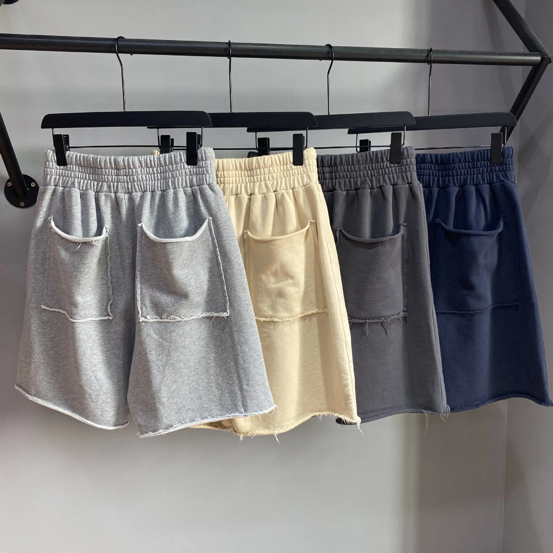 Summer Essential 100% βαμβακερό ανδρικό σορτς με τσέπες Κοντό παντελόνι γυμναστικής Αθλητικό σορτς συν μέγεθος για άνδρες136_voghion.com