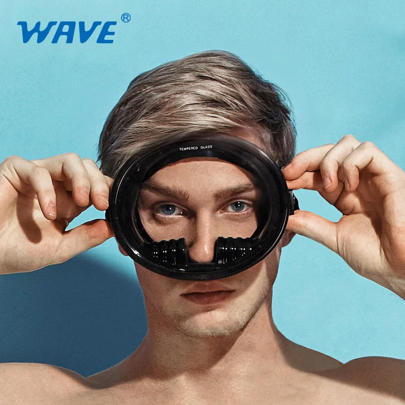 WAVE Diving Mask Vintage Classic Round Oval Shape Old School Adult  Underwater scuba Diving Oval Mask