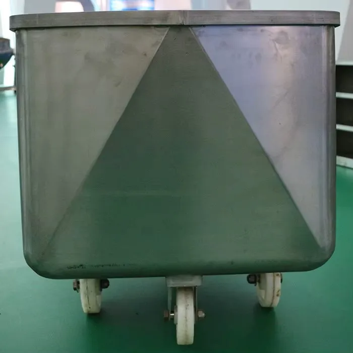 Industrial kitchen meat cart 304 stainless steel square food slaughterhouse use