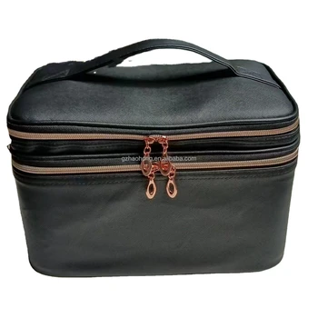Muiti-function large capacity cosmetic bag portable travel makeup organizer beauty and nylon makeup bag with dividers