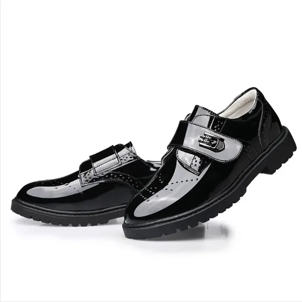 2021, модная черная новая модель, детская кожаная обувь, официальные туфли для мальчиков, Классическая обувь