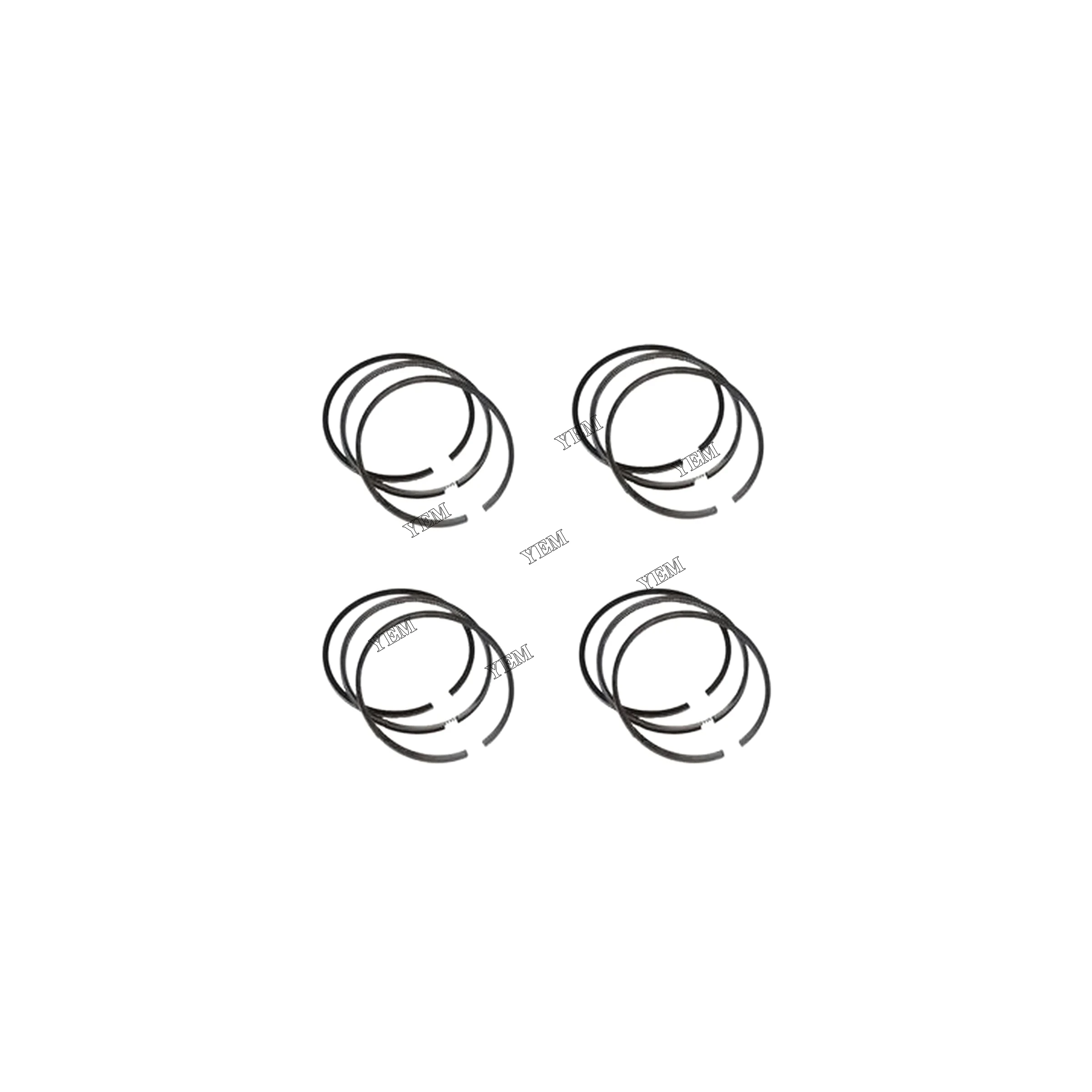 New 4 Sets Standard Piston Ring for ISUZU 4LE2 Engine EFI Industrial Machinery Engine Parts