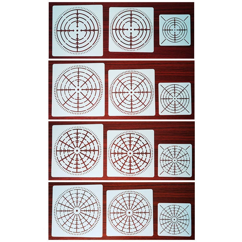 Hot Sale 16 Pcs Set PP Cappuccino Template Latte Art Plastic Decorating Coffee Stencil