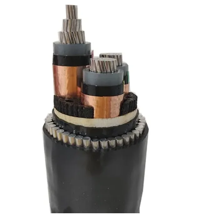 UL/TUV Certified 3-Core 120mm XLPE Power Cable with Aluminum & Copper Conductor 185 sqmm & 150mm2 PVC Insulated Medium Voltage