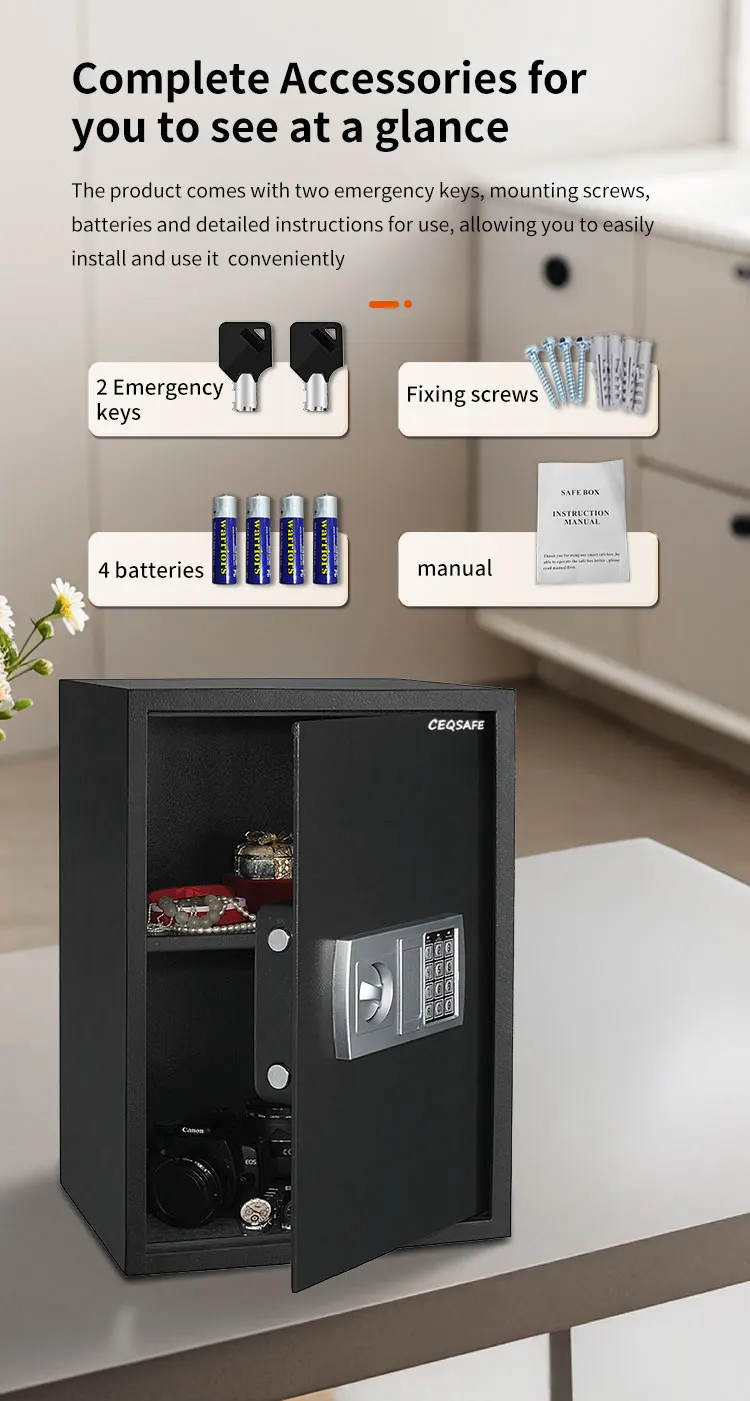 CEQSAFE Many Color Style Blue Fire Protection Secure Deposit Fingerprint Safe supplier