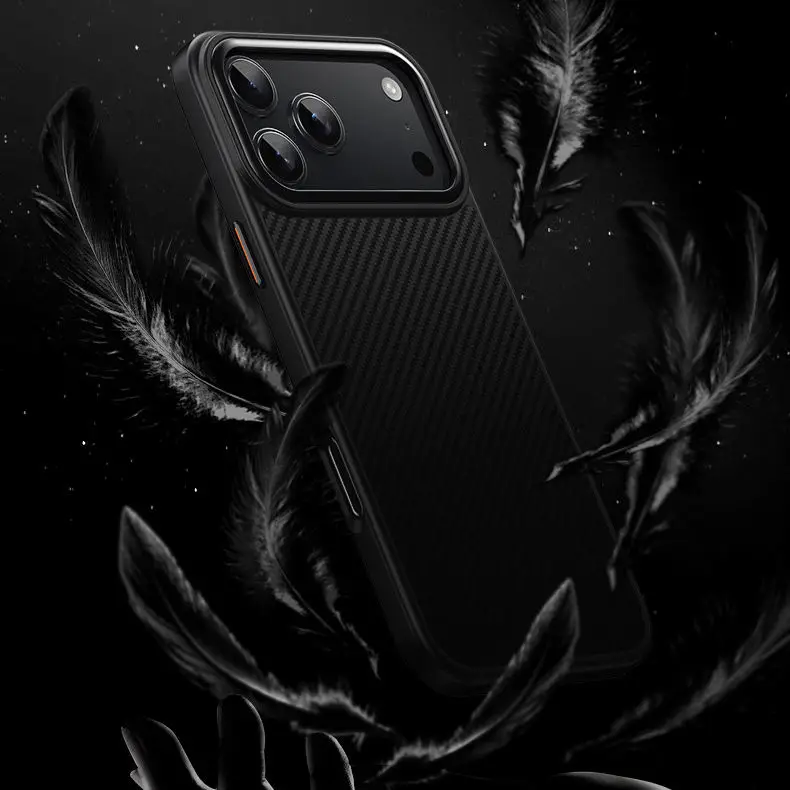 product carbon fiber ultra thin cell phone case for iphone 17 pro max  anti fall magnetic back protective cover for iphone 17 air-8