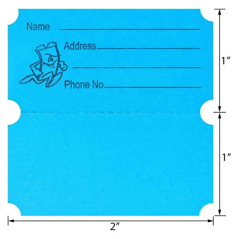 Custom Printing Colorful Event Ticket Blank Raffle Tickets Double Roll for Fair Carnival Games School Activities