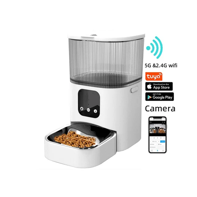 2024 Hottest Model Smart 3L Capacity Automatic Cat Dog Feeder Wifi Mobile Phone App Remote Control Automatically Bowl Pet Feeder